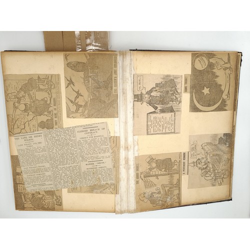 538 - Star Lot: A fabulous WWI propaganda scrap book packed full of humorous scraps and clippings.