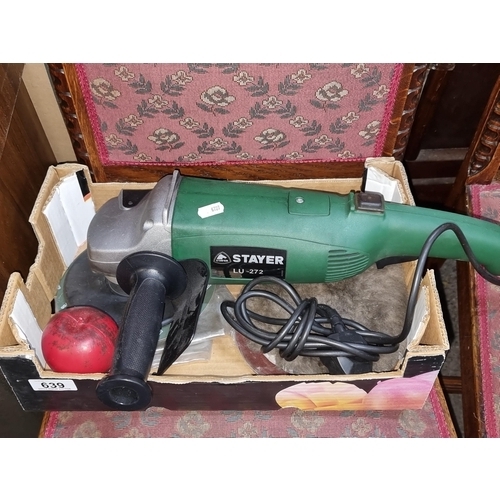 639 - A great STAYER LU 272 Car polisher, metal polisher, sander  800 - 1200 W, with precision control . F... 