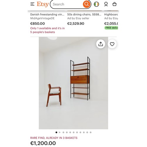 972 - Star Lot : A fabulous mid century, Vintage modular unit Shelving system by Staples Ladderax, London ... 