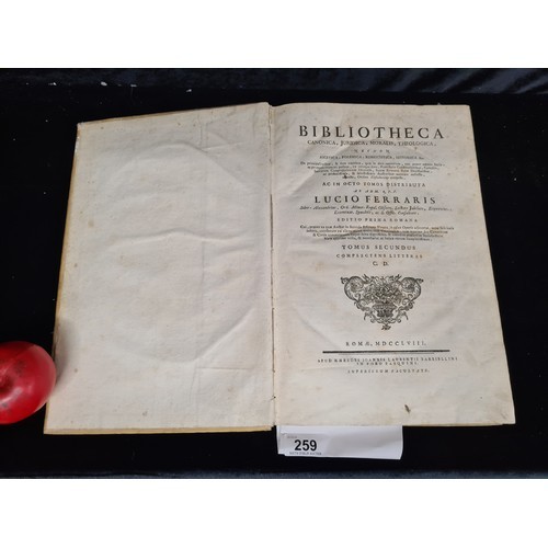 992 - Star Lot : Three volumes of folio sized hardbacks titled 'Bibliotheca' by Lucio Ferraris who was an ... 