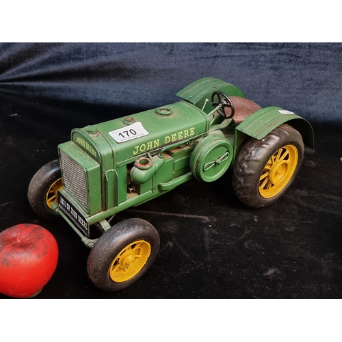 170 - A super tin model of a 1931 GP John Deere tractor.