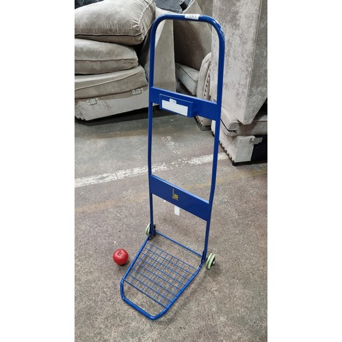 1001 - A handy slim line blue trolley that can handle loads up to 30 kilos. Looks fairly new.