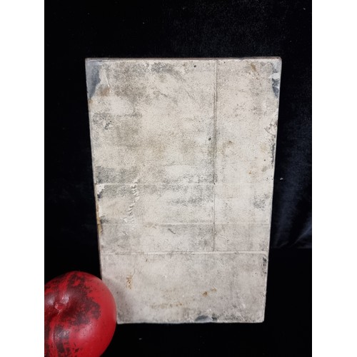 346 - A rare copper plate printing block for The Globe Stamp album cover.