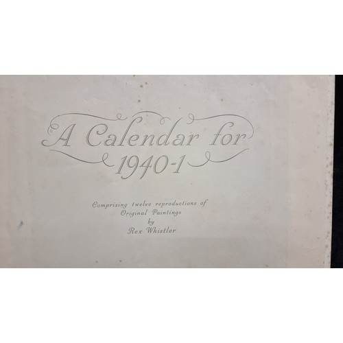 61 - A fabulous vintage 1940-1 calendar comprising twelve offset lithograph reproductions of paintings by... 