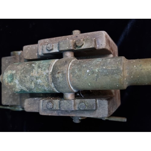 169 - Star Lot : A fabulous Pair of 19th century Very heavy Brass Signal Canons. With firing holes. These ... 