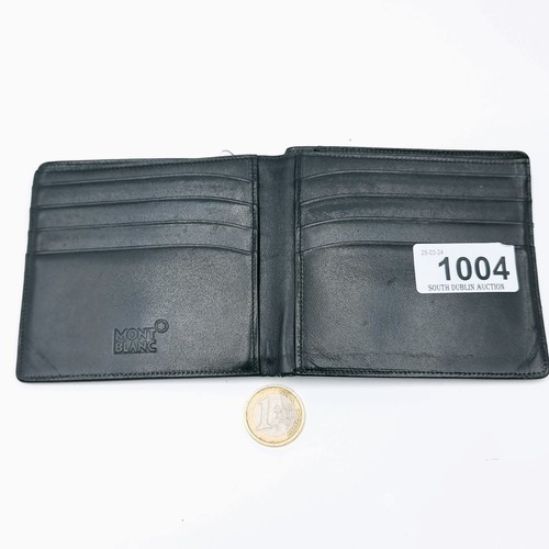 1004 - A fabulous Mont Blanc leather wallet with the Mont Blanc crest. In very good condition. €380 RRP its... 