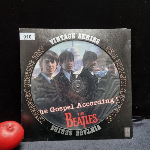 910 - A fantastic Beatles Picture disc. interview vinyl titled 