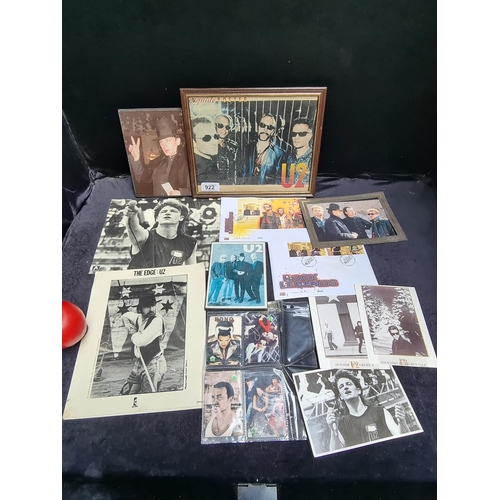 922 - A fascinating collection of early U2 memorabilia including postcards and photographs.