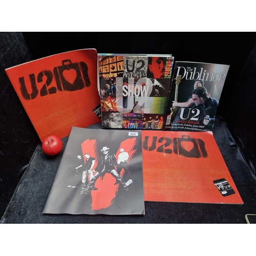 924 - Five U2 tour books and publications including a large hardback titled 