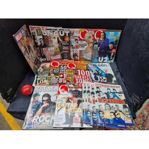 930 - A great collection of U2 magazines including copies of Q, Hot Press and Hello all with U2 features.