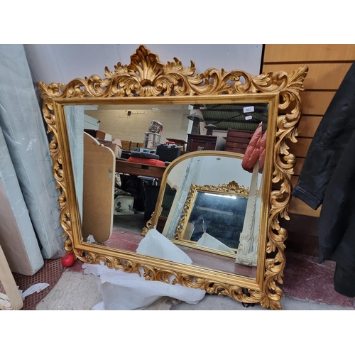 403 - Super star lot: A phenomenal Dauphine Harrison & Gil hand carved gilded Baroque style mirror. Simila... 