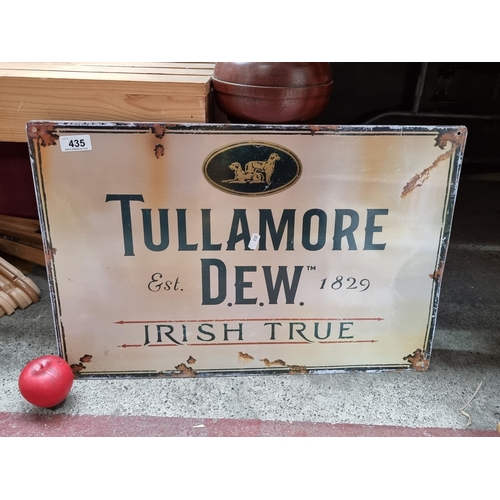 435 - A fantastic metal advertising Tullamore Dew advertising sign.