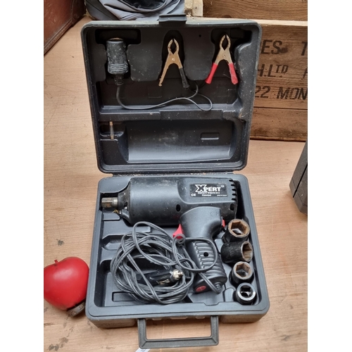 439 - An Xpert emergency impact wrench 2 complete in hard shell travel case. With a car adaptor handy if y... 