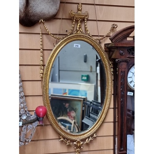 378 - Super Star Lot : A glorious antique mid 19th Century Empire style gilt mirror with bevelled glass be... 