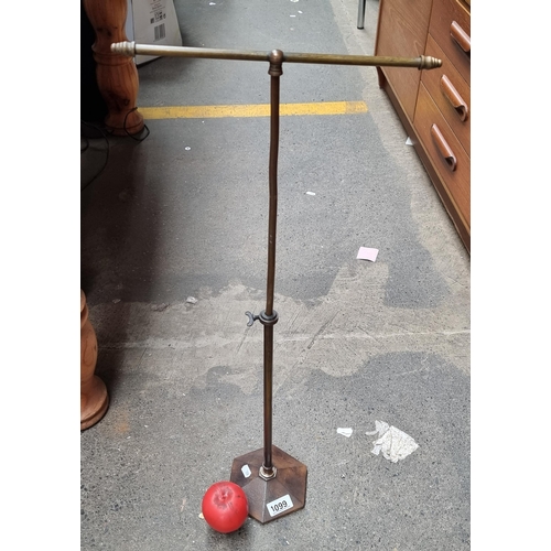 1099 - Star Lot : A stunning large early 19th century adjustable height haberdashery hat / wig stand. Featu... 