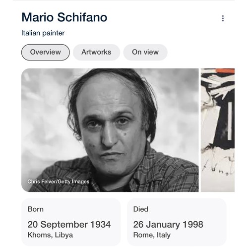 97 - Super Star Lot: Mario Schifano (Italian. 1934-1998 ) 