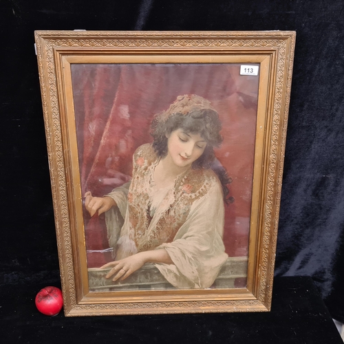 113 - A stunning early 20th century chromolithograph from an original painting by Victorian painter Luke F... 