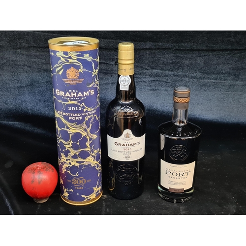 134 - Two sealed bottles of port including a W. & J. Grahams 2015 late bottled vintage port with a lovely ... 