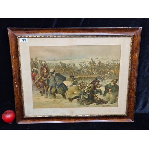 69 - A dramatic early 20th century Large chromolithograph featuring a Napoleonic military battle scene . ... 