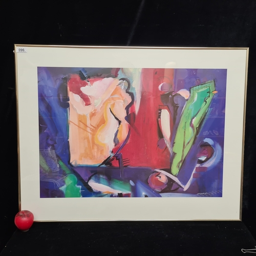 96 - A large high quality giclee print of an expressionist painting in bright unfaded colours. Housed in ... 