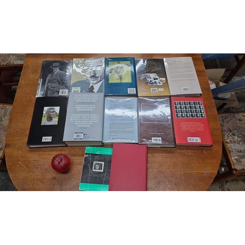 740 - An interesting collection of eleven hardback books, mostly Irish biographies. Including a signed har... 