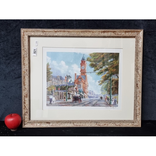 821 - A giclee print of an original painting by Charlie Bradley. Features the Rathmines Town Hall during t... 