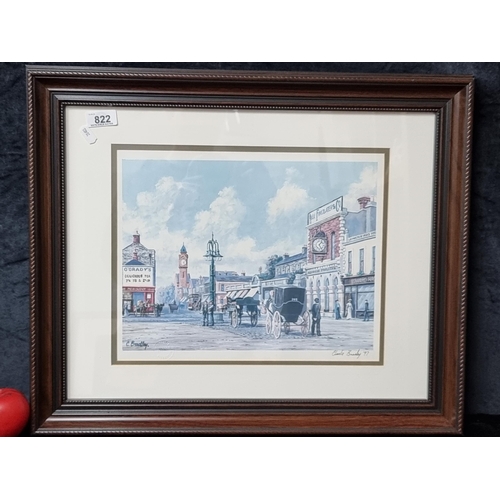 822 - A giclee print of an original painting by Charlie Bradley. Features the early 19th century Rathmines... 