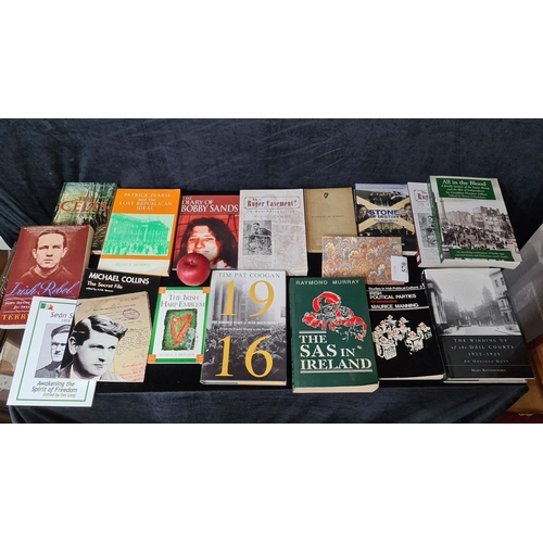 799 - Mixed lot of Irish political and historical themed books, spanning various eras, showcasing Ireland'... 