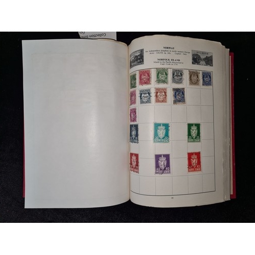 792 - Cardinal Illustrated Loose-Leaf Stamp Album containing a varied collection of world stamps, includin... 