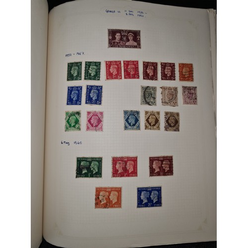 797 - Vintage stamp album with a selection of early postage British  stamps, Inc Two Penny black, lots of ... 