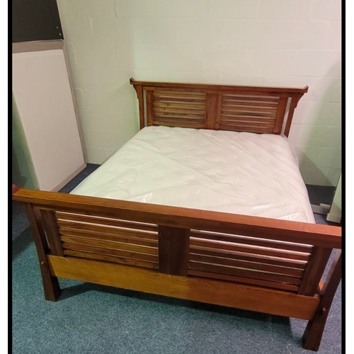 1160 - Star Lot : A super 5 feet hardwood bed frame with a top quality 5 ft King Koil pocket sprung Mattres... 