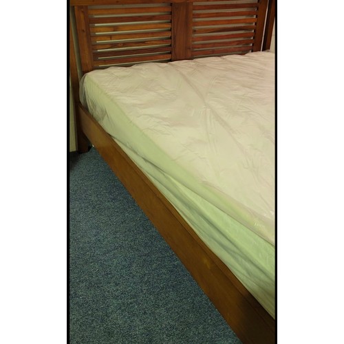 1160 - Star Lot : A super 5 feet hardwood bed frame with a top quality 5 ft King Koil pocket sprung Mattres... 