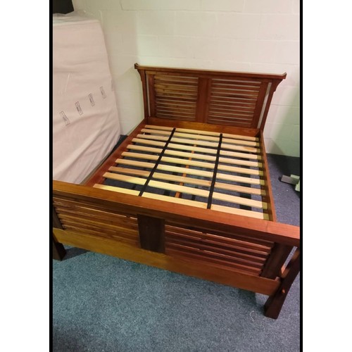 1160 - Star Lot : A super 5 feet hardwood bed frame with a top quality 5 ft King Koil pocket sprung Mattres... 