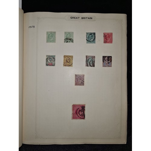 793 - Star Lot : Antique stamp album, A very presented early stamp album of mounted stamps. inc over print... 