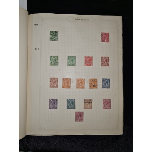 793 - Star Lot : Antique stamp album, A very presented early stamp album of mounted stamps. inc over print... 