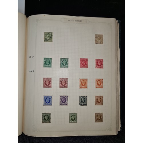 793 - Star Lot : Antique stamp album, A very presented early stamp album of mounted stamps. inc over print... 