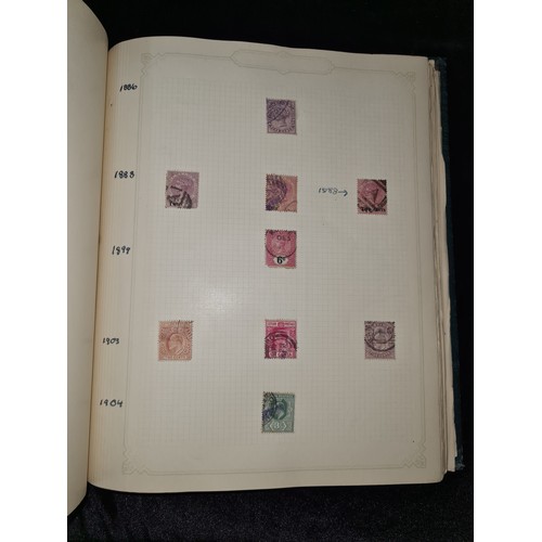 793 - Star Lot : Antique stamp album, A very presented early stamp album of mounted stamps. inc over print... 