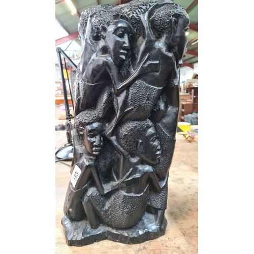 153 - Star Lot : A striking large and heavy  Makonde Mozambique African blackwood sculpture 'Tree of Life'... 