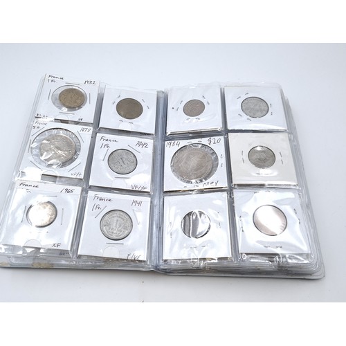 459 - A collection of 120 world coins, mostly dated and identified. As per photograph.