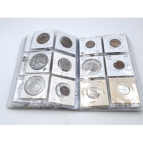 459 - A collection of 120 world coins, mostly dated and identified. As per photograph.