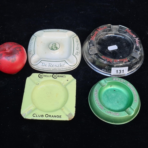 131 - Four ashtrays including a rare Cantrell & Cochranes Club orange example. Four brilliant ashtrays.