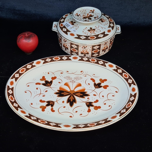 133 - Two Arklow Kildare Pottery items including a large round lidded vegetable tureen along with a large ... 