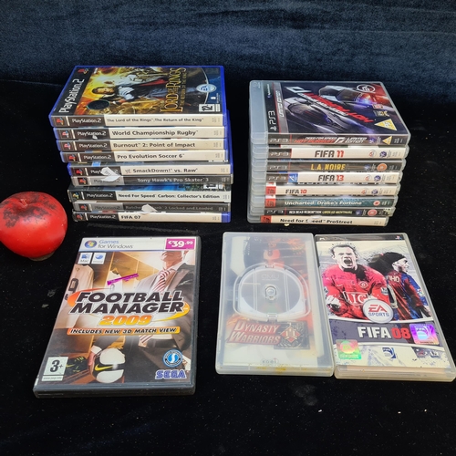 148 - A wooden crate containing PlayStation2 and PlayStation3 games including Lord of the Rings, Tony Hawk... 