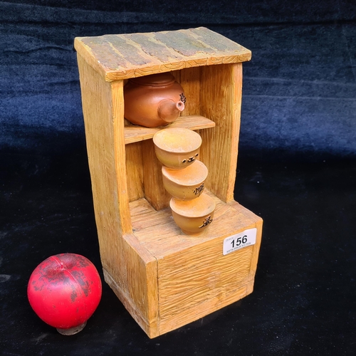 156 - An interesting Chinese small indoor, waterfall water feature. Great to add a serene touch to any roo... 