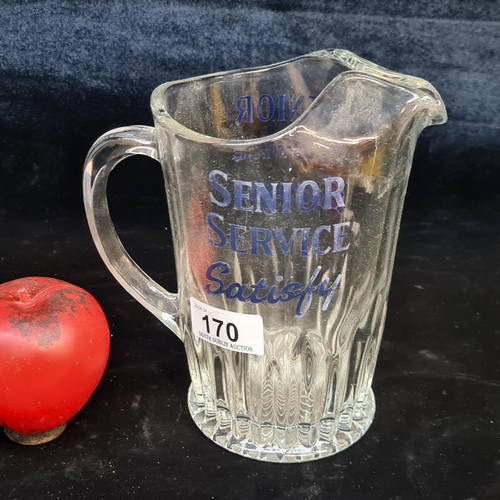 170 - An excellent original vintage Senior Service Satisfy water pitcher.