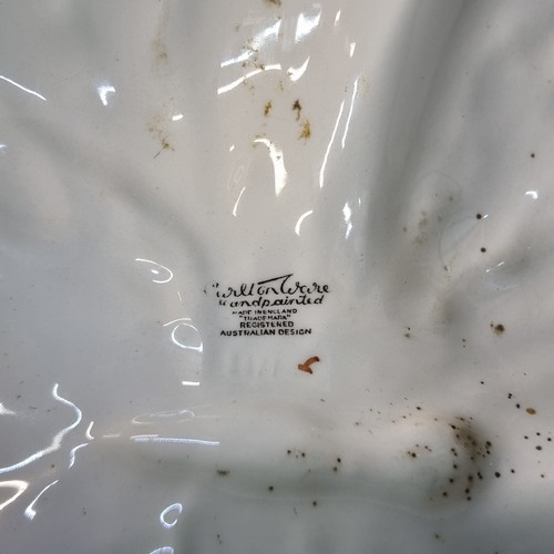 123 - A whimsical large 1960s hand painted ceramic Carlton ware serving platter featuring a lobster to cen... 