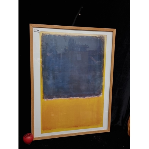 104 - A large and high quality print of a painting originally by Mark Rothko (untitled) dating to 1950. Pu... 