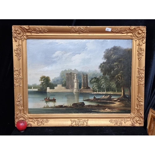 109 - Star Lot: A super and large late 18th century British / Irish school oil on canvas painting titled '... 