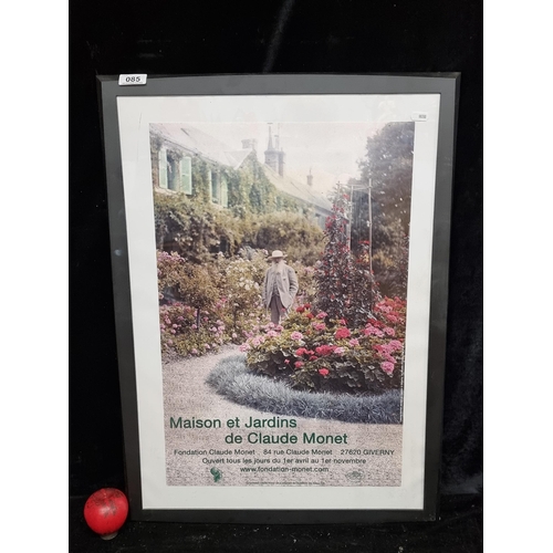 85 - A large print of a photograph featuring Claude Monet in his gardens.