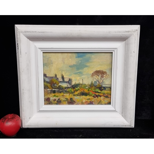 99 - Star Lot: An original Norman Teeling (b.1944) oil on board painting titled 'Burrow Beach' to verso a... 